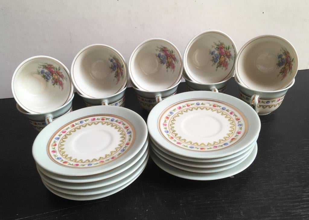 miniatuur koffieservies Limoges - Porselein -, Antiek en Kunst, Ophalen of Verzenden