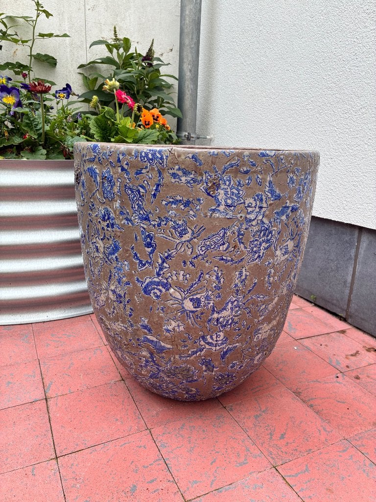 XL Cache-pot en terre cuite avec motif en mosaïque, 40 cm ou plus, 40 à 70 cm, Enlèvement, Utilisé