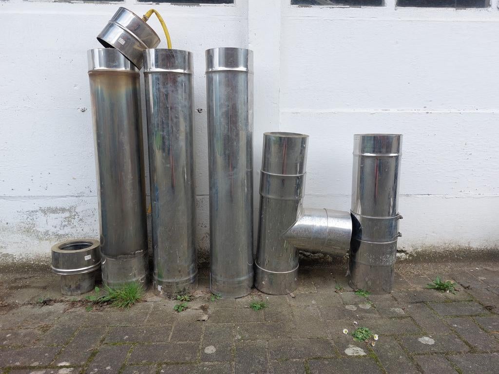 Dubbelwandige kachelbuizen, Bricolage & Construction, Tuyaux & Évacuations, Enlèvement