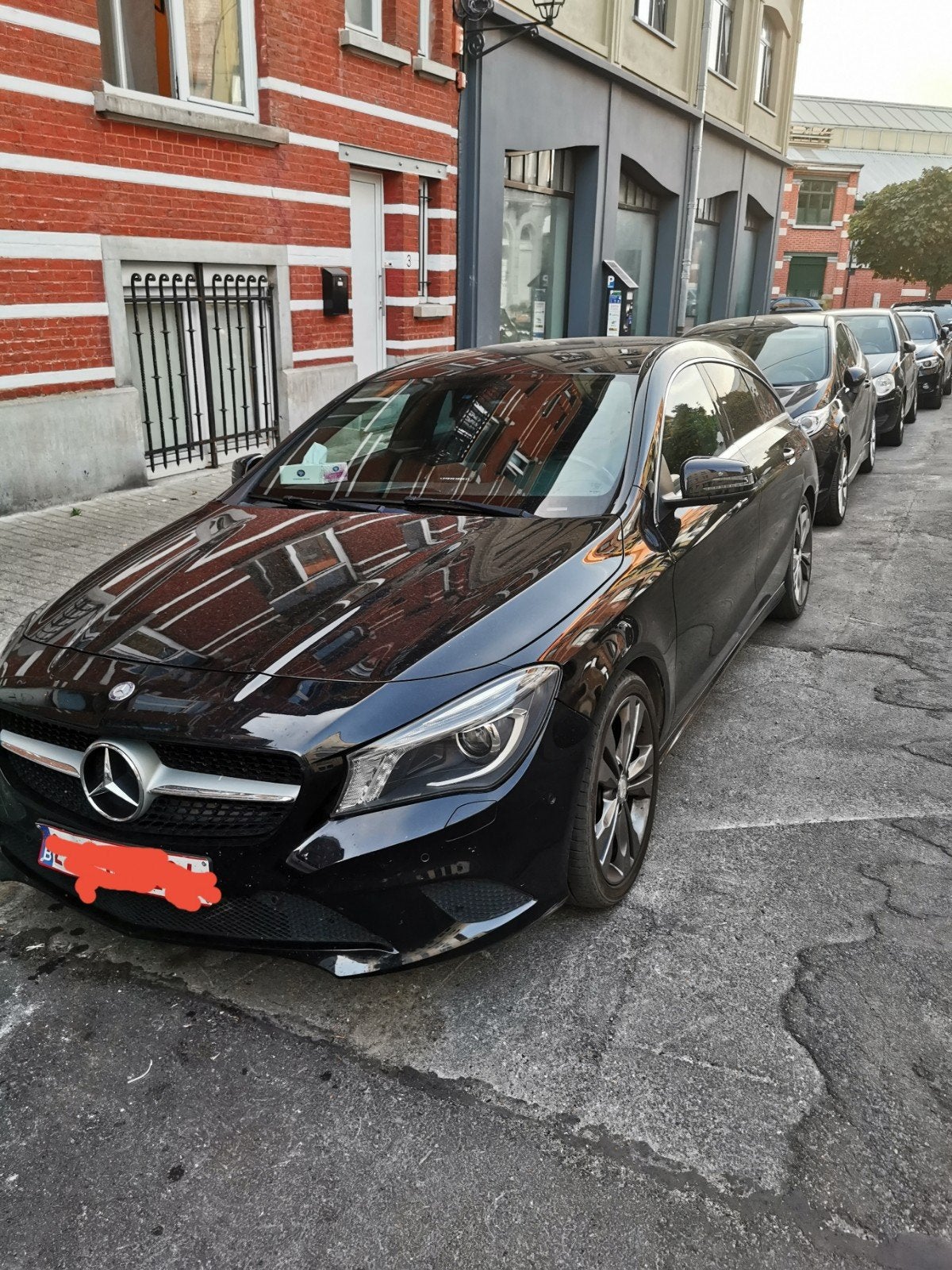 mercides cla 200d, CLA, Leder en Stof, Zwart, Particulier
