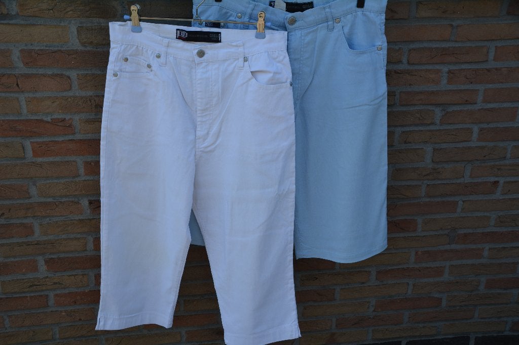 Zomerbroeken dames (maat 42), Wit, Ophalen of Verzenden, Driekwart, Gedragen
