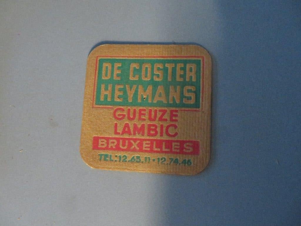 bierviltje De Coster Heymans Geuze Lambic Bruxelles, Enlèvement ou Envoi, Comme neuf, Sous-bock, Autres marques