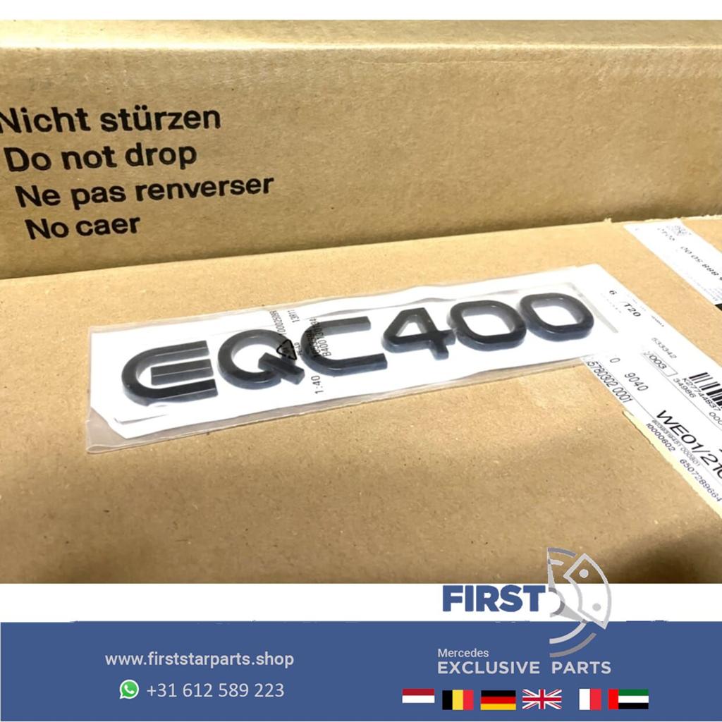 N293 W293 EQC400 LOGO ZWART Mercedes 2019-2023 EQC 400 EMBLE, Gebruikt, -, Ophalen of Verzenden, Achter