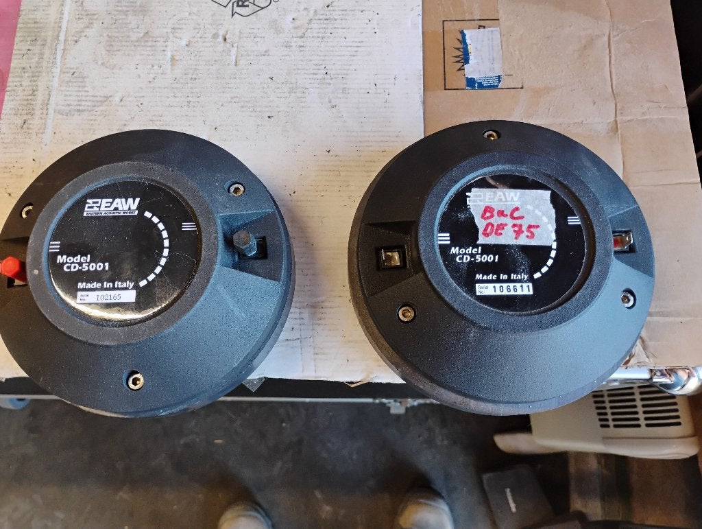 HF DRIVERS 2 INCH B&C DE75 EAW CD-5001 (2ST), Audio, Tv en Foto, Luidsprekerboxen, Ophalen of Verzenden, Gebruikt, 60 tot 120 watt