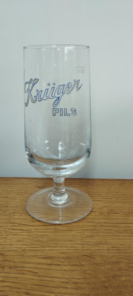 bierglazen kruger, Verzamelen, Glas en Drinkglazen, Ophalen, Zo goed als nieuw, Bierglas