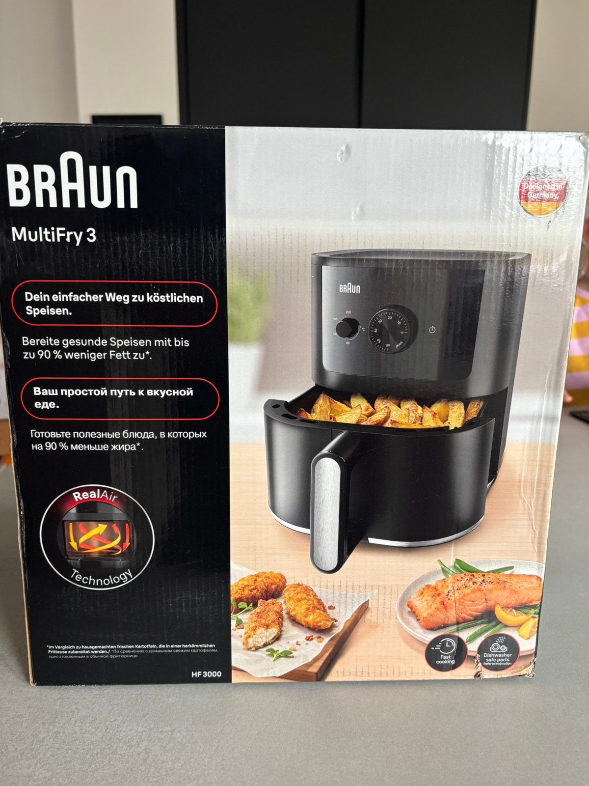 Nieuwe Airfrayer Braun Multifry 3, Electroménager, Friteuses à air, Enlèvement, Neuf, Friteuse à air XL, 1000 à 1499 grammes