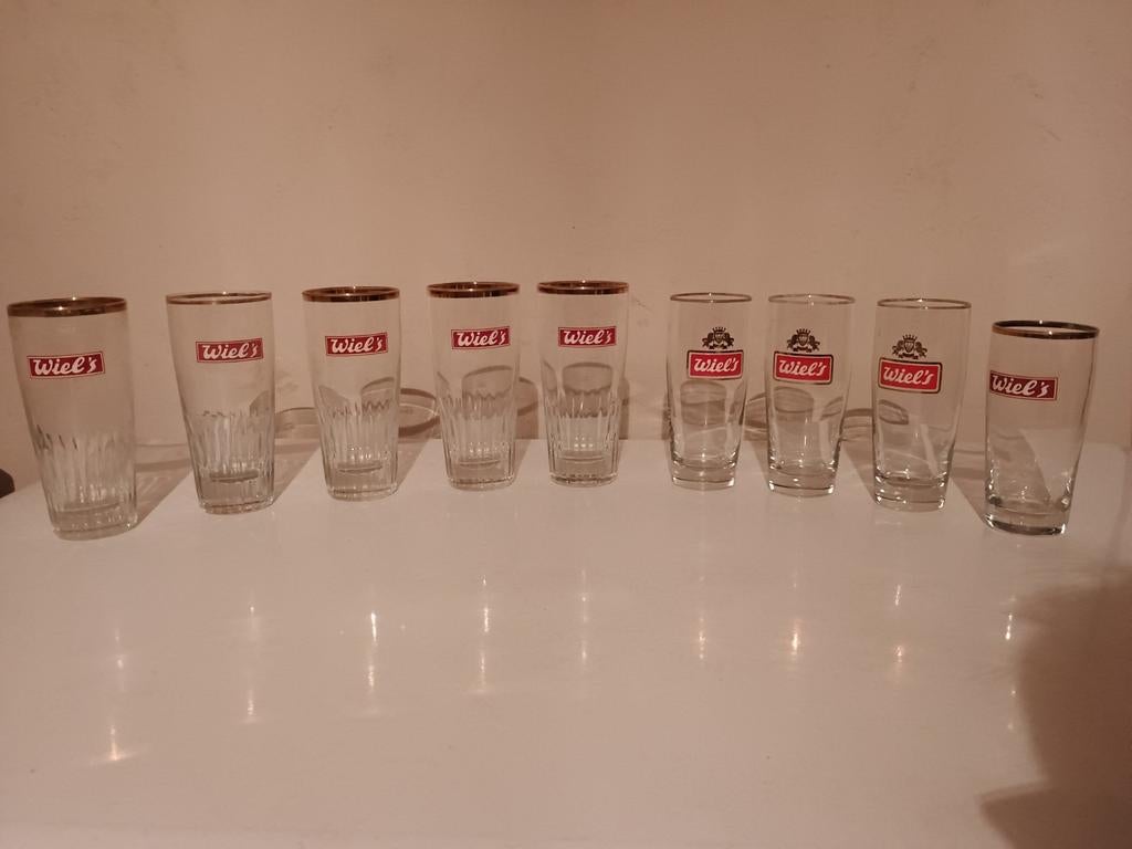 Wiel's 9 bierglazen, Ophalen of Verzenden