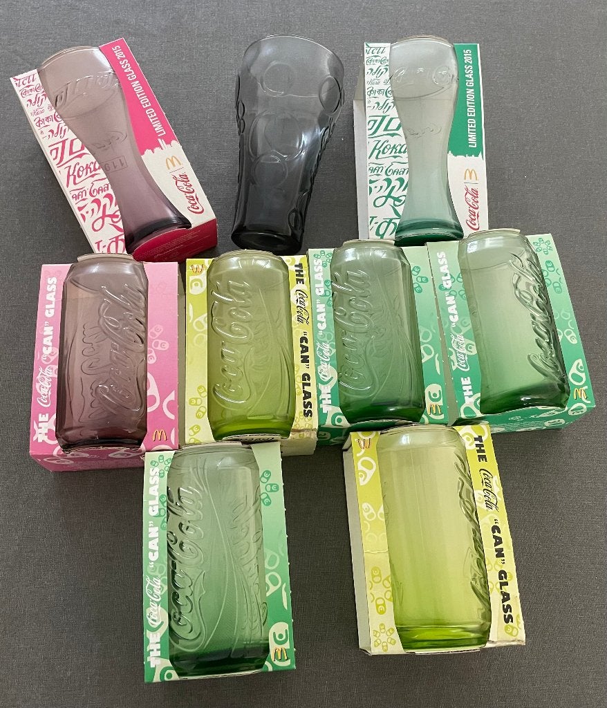 Lot de 9 verres de Coca-Cola, Collections, Enlèvement, Neuf, Verre à soda