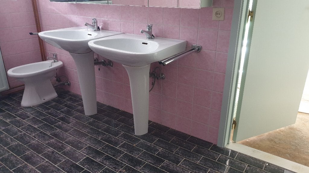 Retro lavabo, Bricolage & Construction, Sanitaire, Enlèvement, Comme neuf, Lavabo