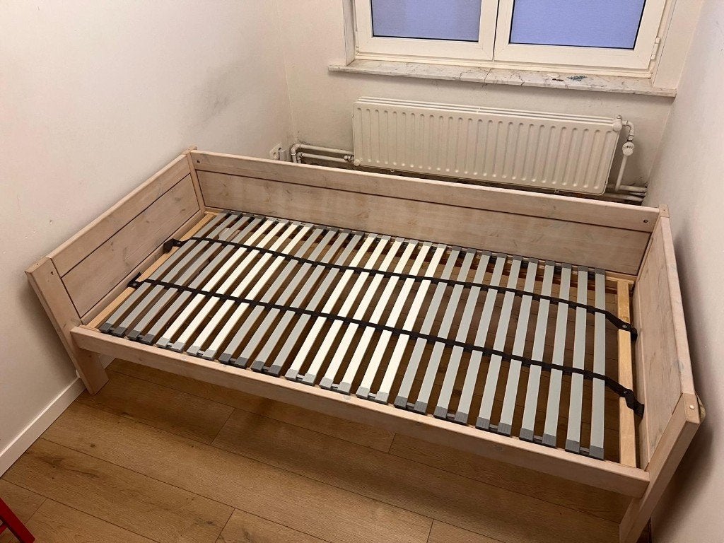 lifetime white wash bed 200x90, Ophalen, Gebruikt, 90 cm, Eenpersoons