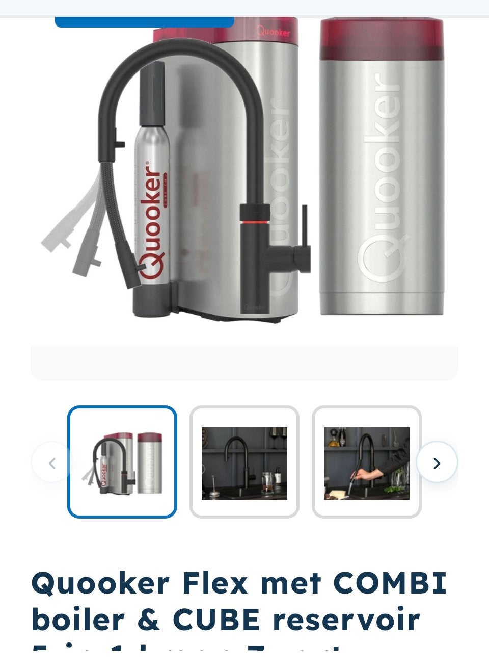 Quooker Cube + Pro 3 + Fusion Black Flex, Enlèvement, Neuf