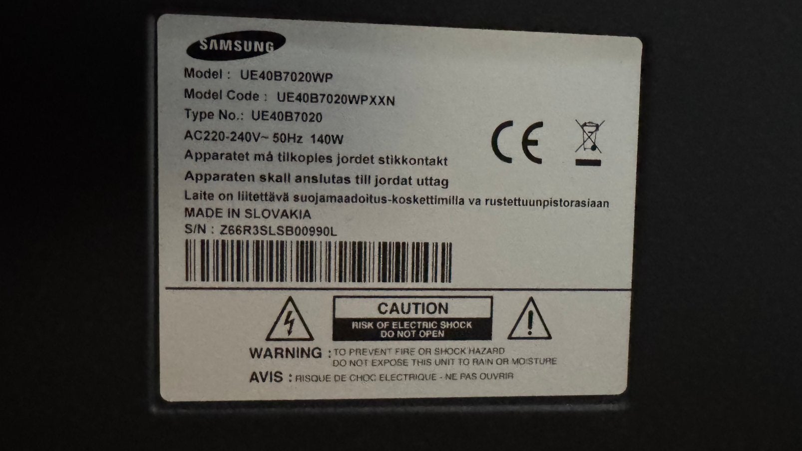 Samsung televisie, Audio, Tv en Foto, Televisies, Ophalen, Zo goed als nieuw, Samsung