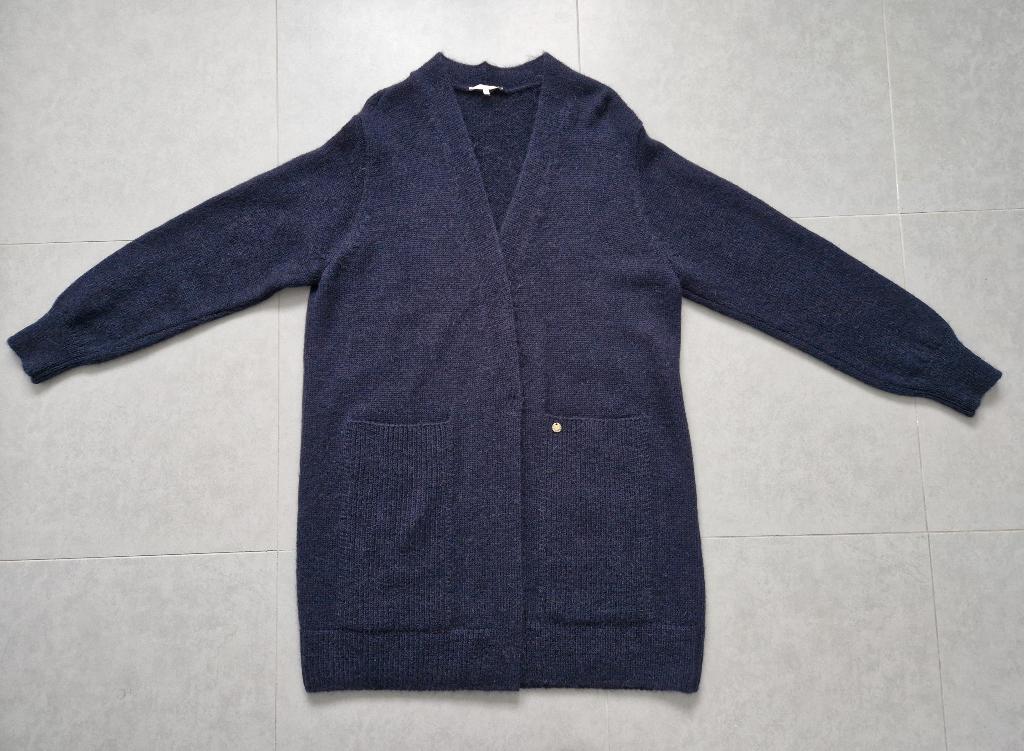 Xandres donkerlblauw ¾ damesgilet, Kleding | Dames, Truien en Vesten, Ophalen, Blauw, Maat 46/48 (XL) of groter, Zo goed als nieuw