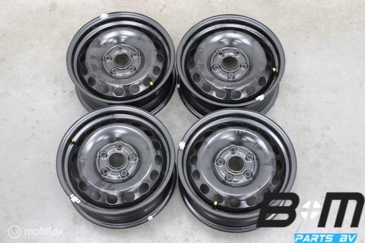 ORIGINEEL! 15 inch stalen velgen VW Caddy 2K7! 2K5601027, Auto-onderdelen, Gebruikt, 15 inch, Velg(en), Personenwagen