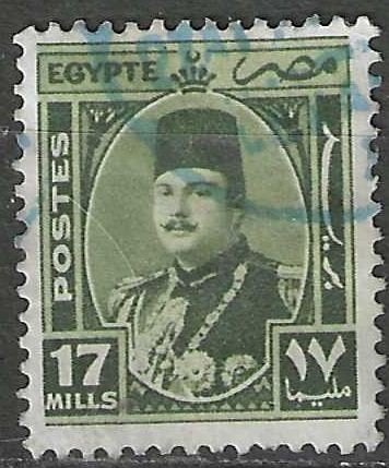Egypte 1944/1946 - Yvert 230 - Koning Farouk  (ST), Postzegels en Munten, Postzegels | Afrika, Verzenden, Egypte, Gestempeld