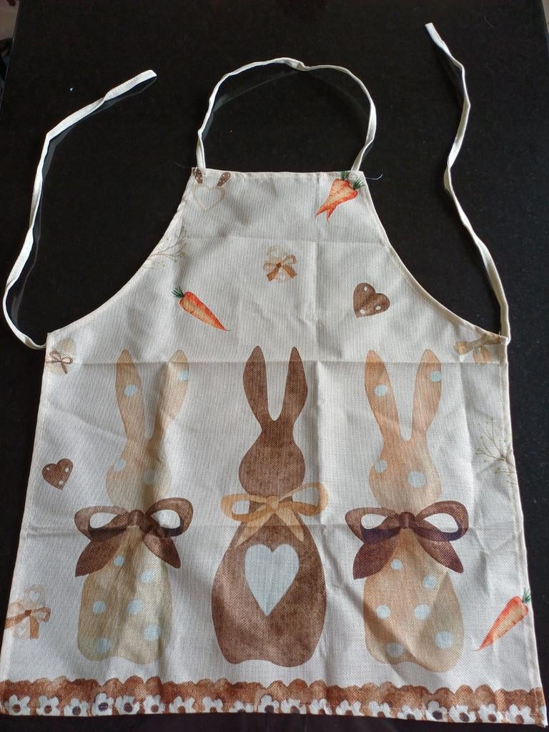 Tablier lapins, Maison & Meubles, Enlèvement ou Envoi, Neuf, Beige, Tablier