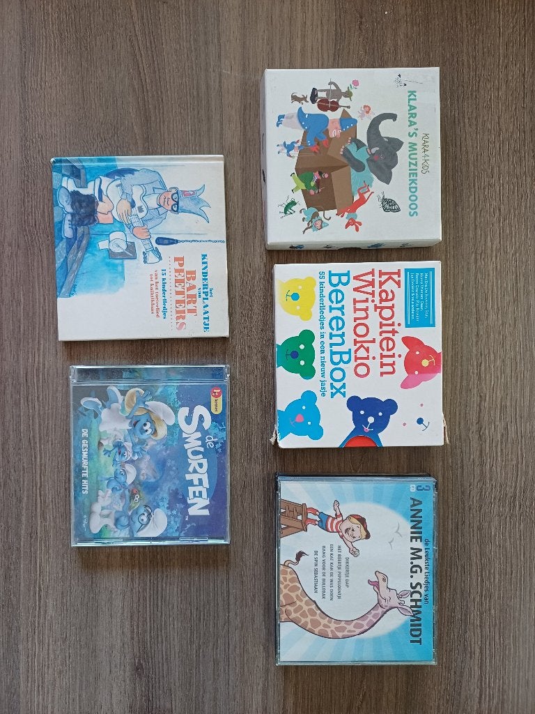 Pakket CD's kinderen, Cd's en Dvd's, Cd's | Kinderen en Jeugd, Zo goed als nieuw, Muziek, Album, 3 tot 5 jaar, 6 tot 9 jaar, Inclusief doosje
