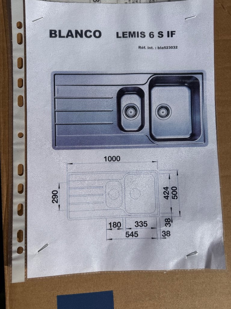 Evier cuisine, Maison & Meubles, Neuf, 25 à 50 cm, Gris, Enlèvement