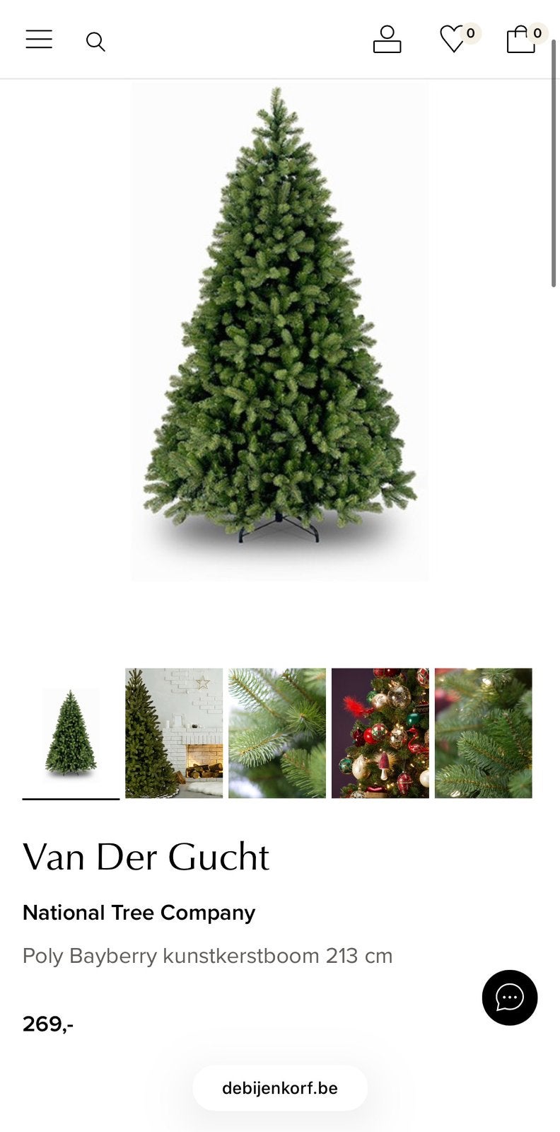 Kerstboom + versiering, Enlèvement, Comme neuf
