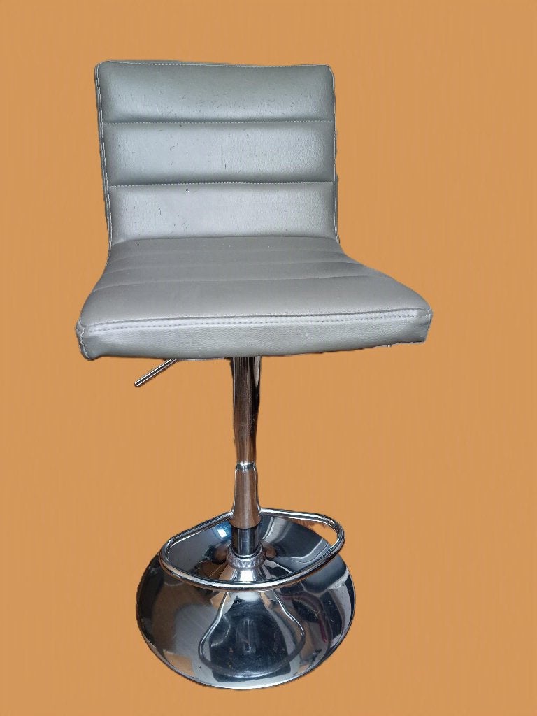 Tabouret de bar gris, Enlèvement, Utilisé, Métal