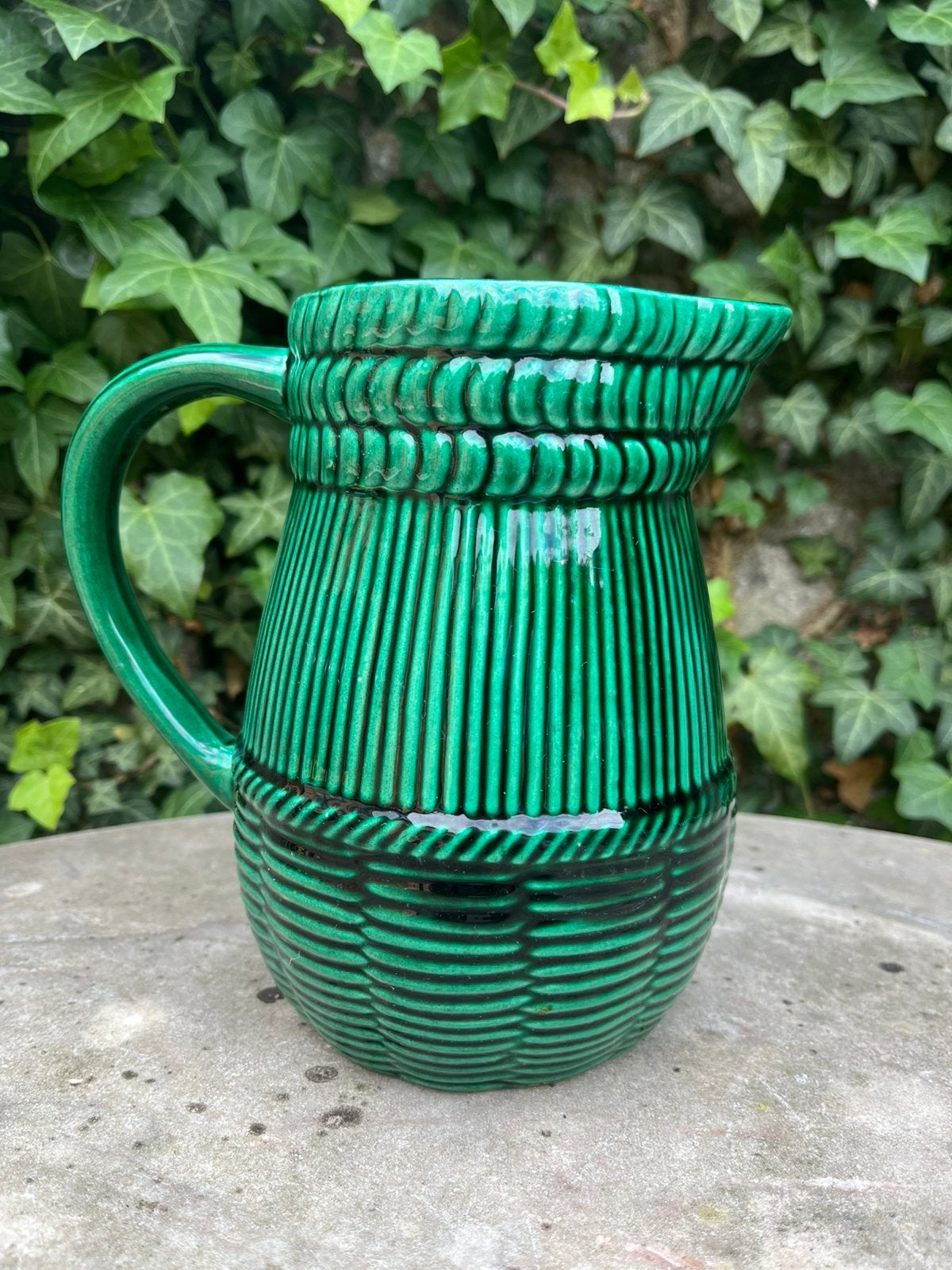 Carafe vintage à motif tressé, Saint Clément 7459, Antiquités & Art, Enlèvement ou Envoi