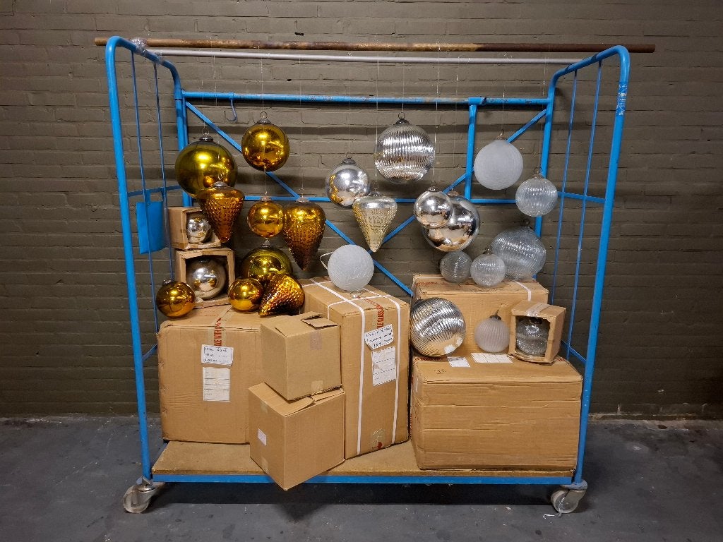 XXL Super Glazen Kerstbal 20cm - Mat crackle- Luxe Decoratie, Diversen, Ophalen of Verzenden, Nieuw