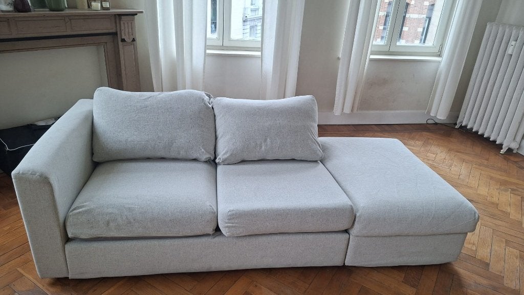 Zetel te koop / couch for sale (region Parc de Bruxelles), Maison & Meubles, Enlèvement, 75 à 100 cm, Tissus, 200 à 250 cm