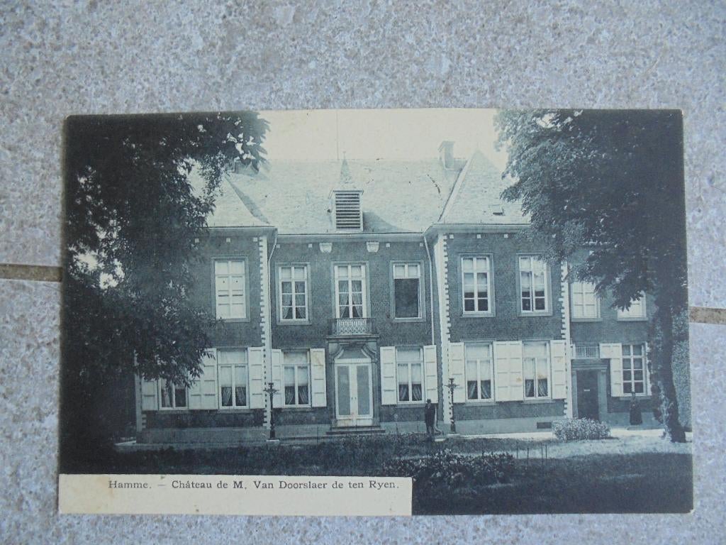 Beschreven Oude Postkaart Hamme Chateau de M Van Doorslaer, Verzenden