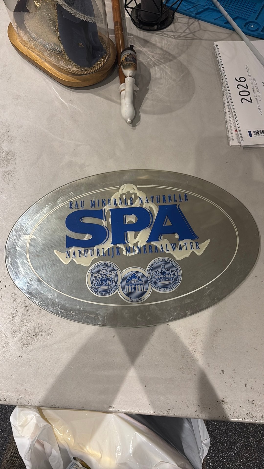 SPA reclame bord, 31 cm, Autres styles, Panneau publicitaire, Comme neuf