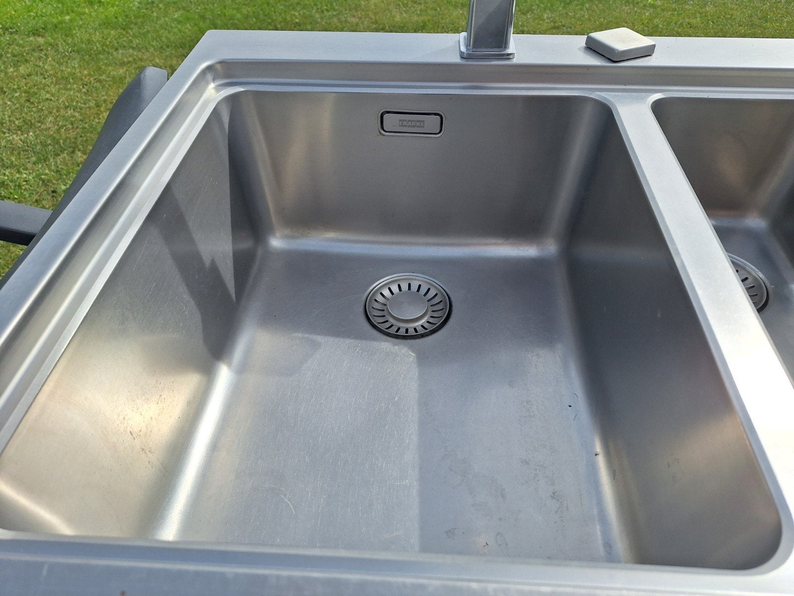 Franke inox spoelbak met mengkraan, Ophalen, Gebruikt, 100 tot 150 cm, Minder dan 100 cm
