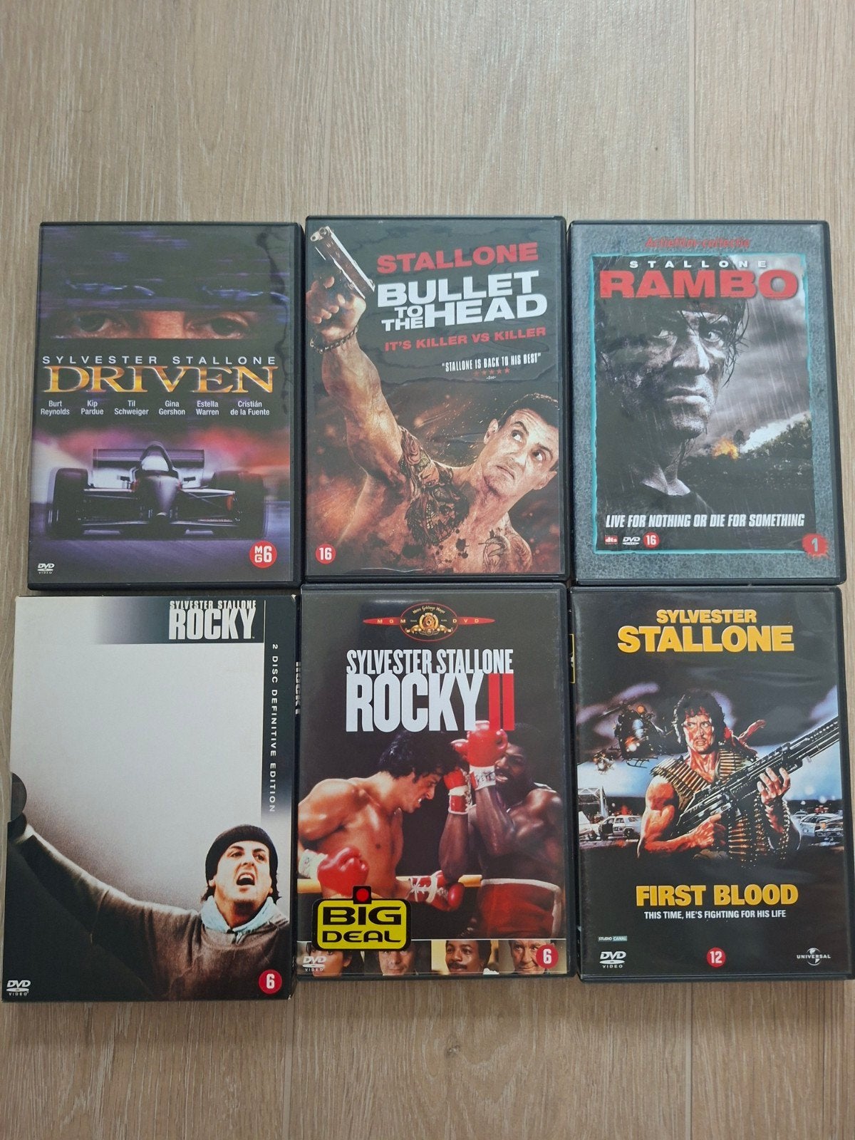 Sylvester Stallone DVD Collectie (6 films) - Rocky, Rambo, F, Cd's en Dvd's, Engels, Vanaf 16 jaar, Nederlands, Actie