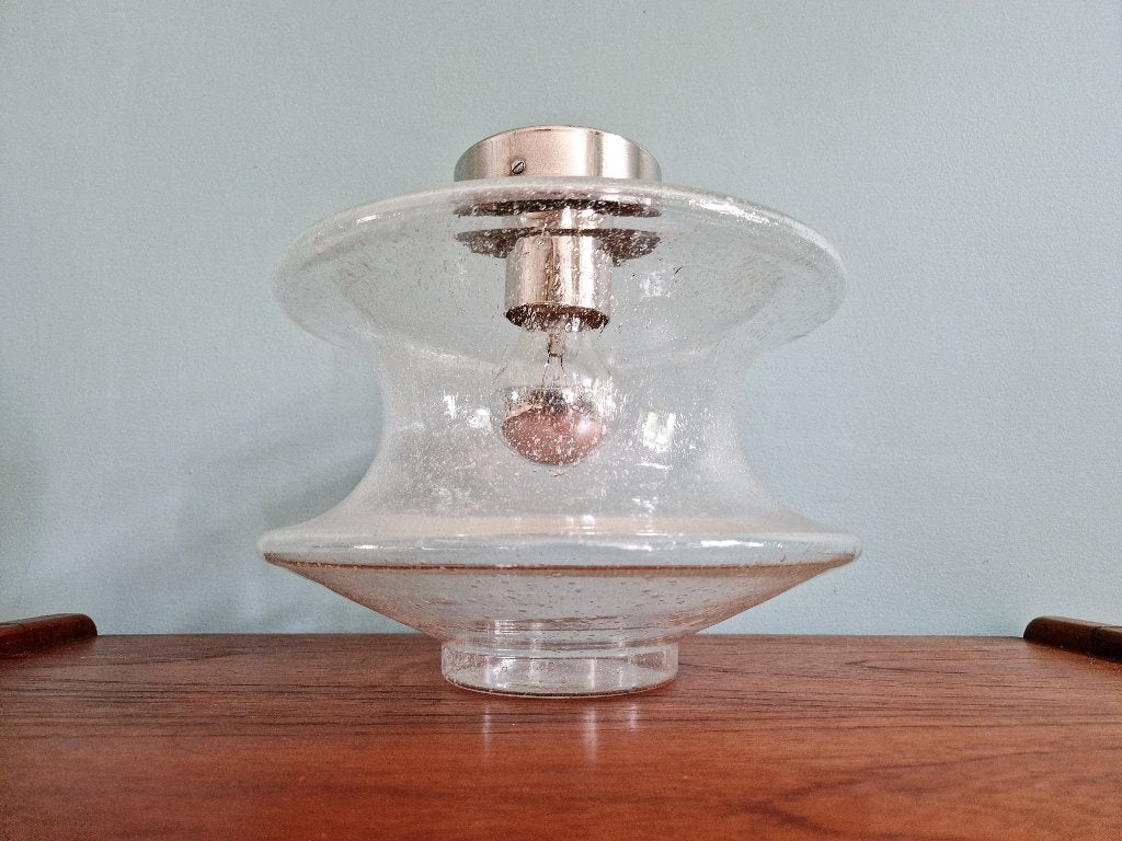 Meerpaal bubbelglazen plafondlamp (3 beschikbaar), RAAK,1970, Ophalen of Verzenden