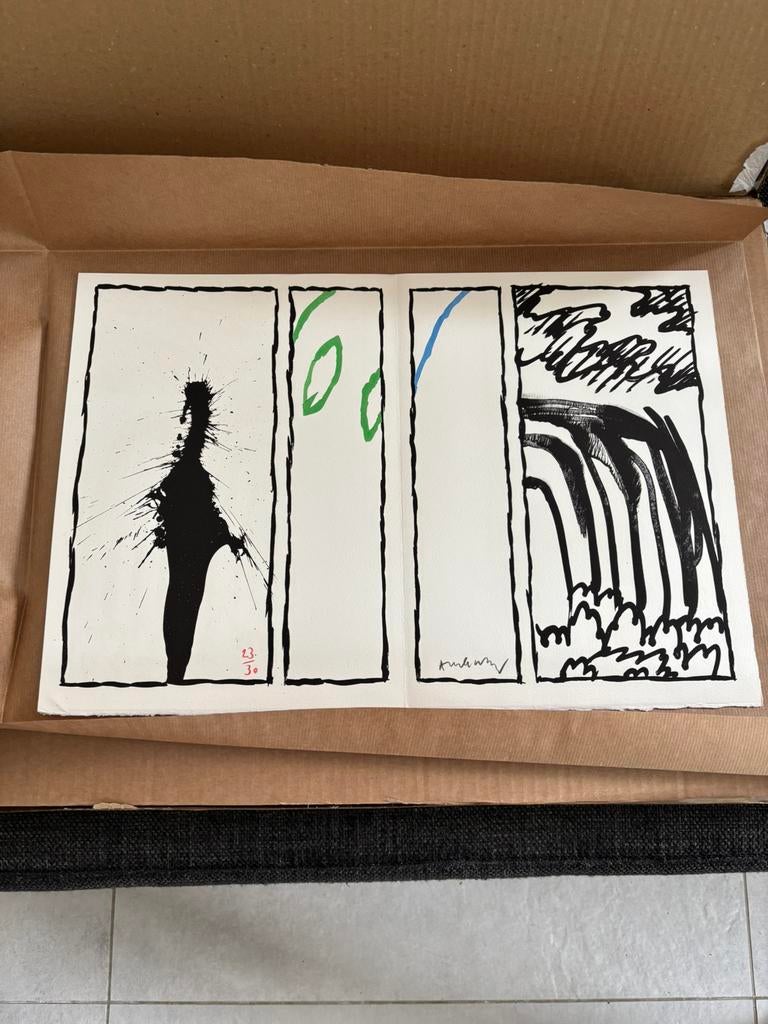 Lithographie des vaccinations de Pierre Alechinsky /30, Enlèvement ou Envoi
