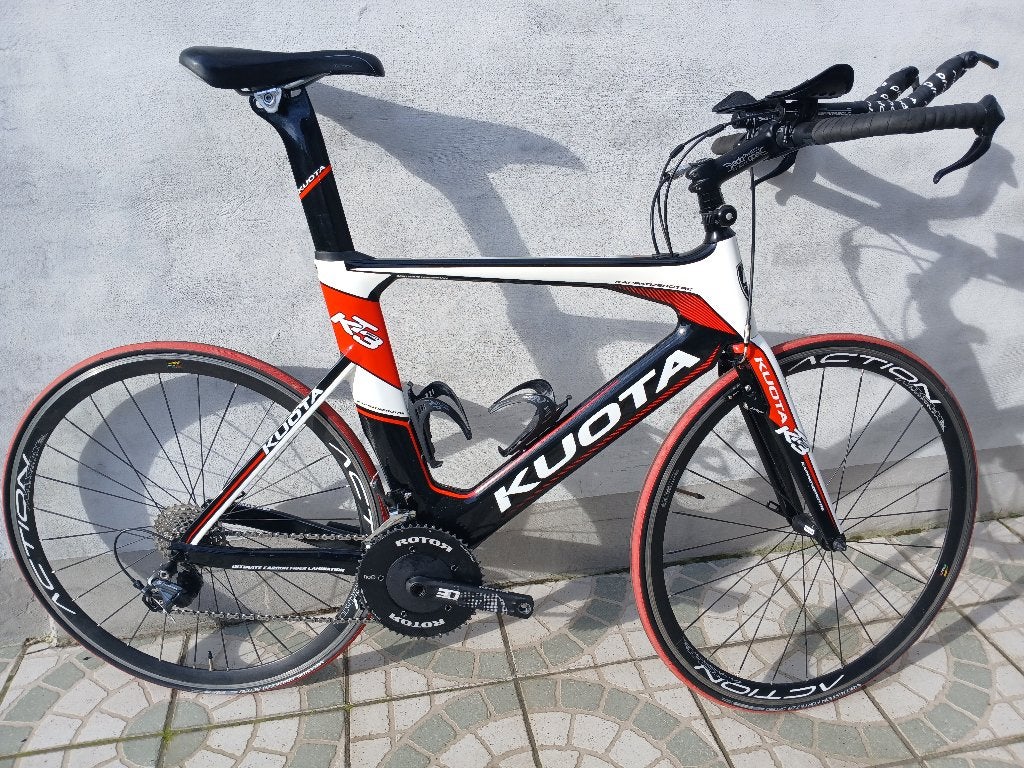 Tijdritfiets Kuota, Autres marques, 10 à 15 vitesses, Frein sur jante, 57 à 61 cm