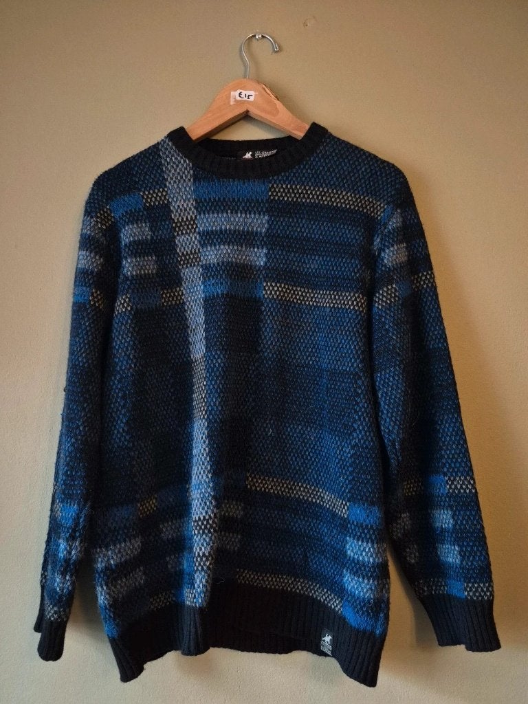 U.S. Grand Polo Knit Sweater | Lange mouwen | Blauw > zwart, Enlèvement ou Envoi, Vintage Dressing, Bleu, Taille 52/54 (L)