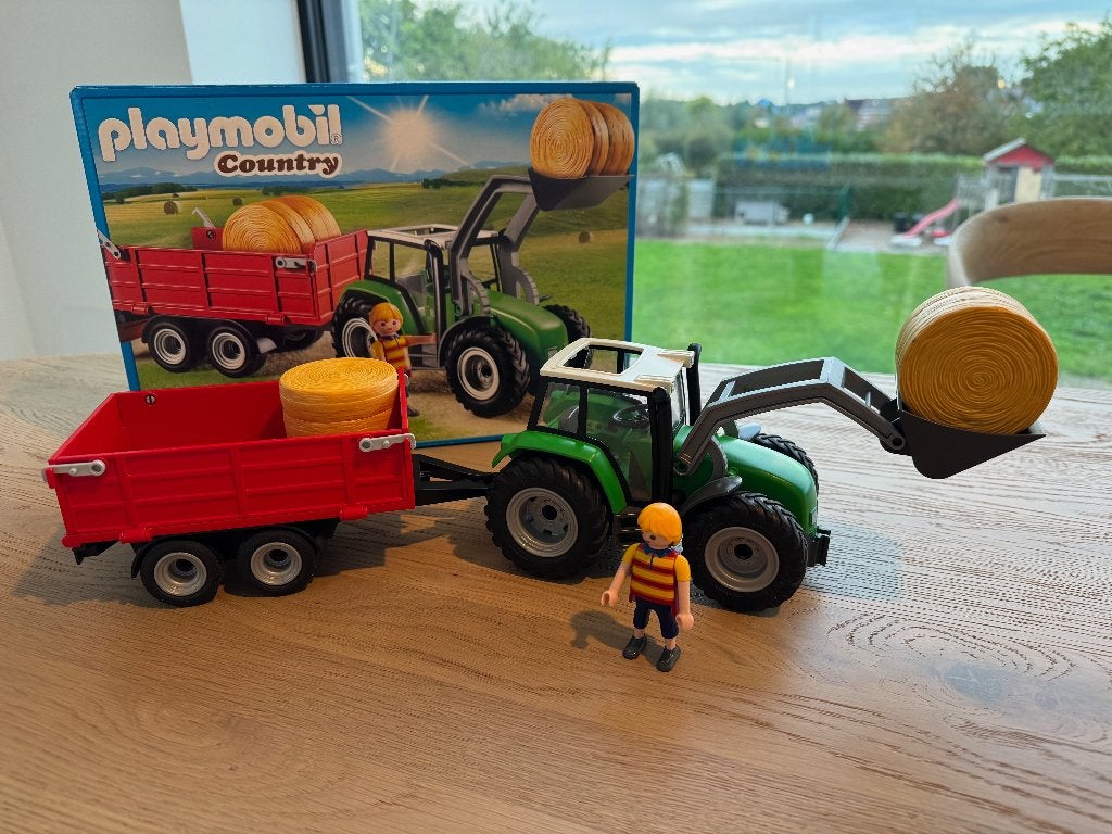 Playmobil Country 6130 Large Tractor with Trailer, Ophalen, Complete set, Voertuig, Zo goed als nieuw