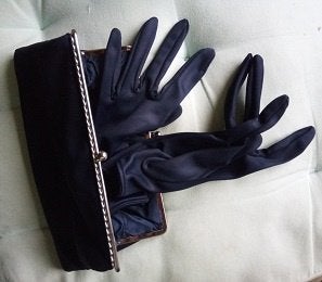 mariage pochette avec gants assortis excellent état, Autre, Enlèvement ou Envoi, Comme neuf, Accessoires