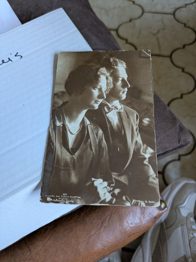 Astrid en Leopold III, Ophalen of Verzenden, Gebruikt, Kaart, Foto of Prent