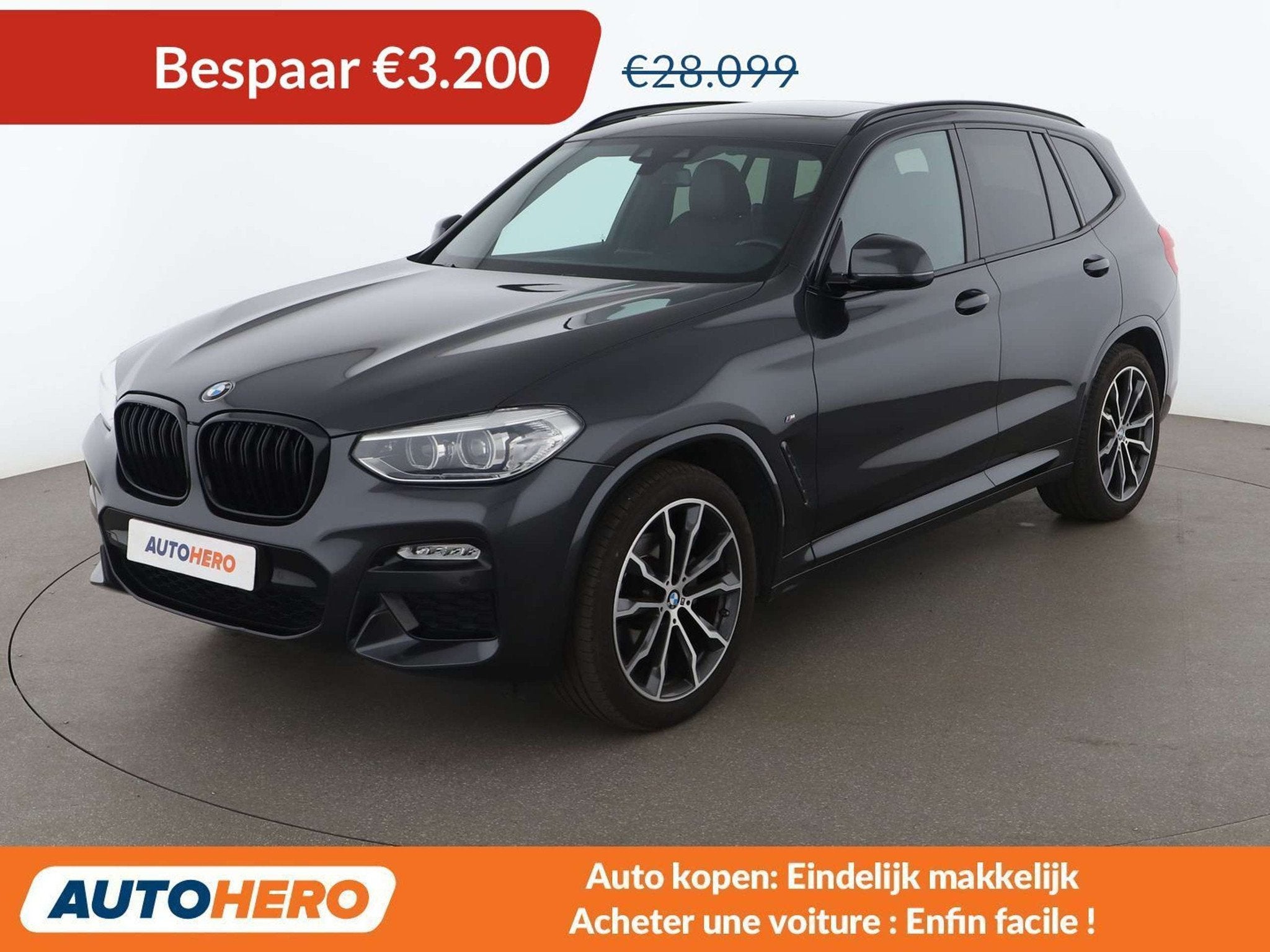 BMW X3 xDrive 20i M Sport (année de construction 2018), Autos, BMW, Cuir, Argent ou Gris, Achat, 1790 kg