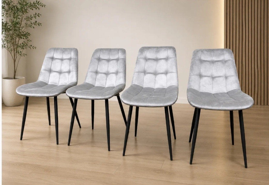 set van 4 nieuwe, stoffen stoelen, Huis en Inrichting, Ophalen