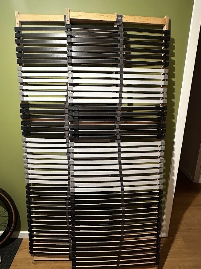 Dubbele lattenbodem IKEA, Ophalen, Gebruikt, Bedbodem, 200 cm
