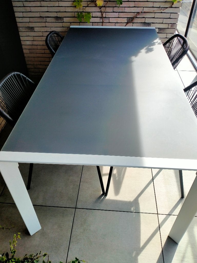 Tuin tafel + stoelen, Tuin en Terras, Ophalen, Overige materialen, 6 zitplaatsen, Zo goed als nieuw