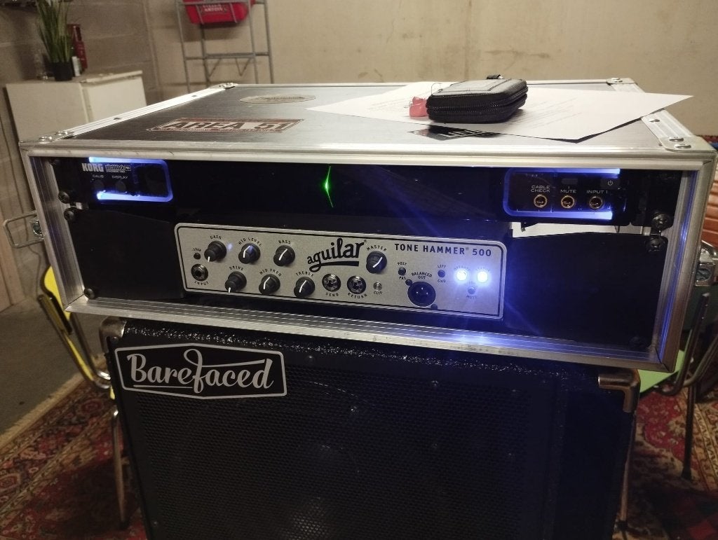 Aguilar Tonehammer 500 V1 + Korg Pitchblack Pro in case, Muziek en Instrumenten, Versterkers | Bas en Gitaar, Ophalen of Verzenden