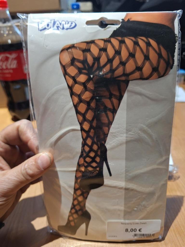 Brede,grove netpanty,one size,, Boland, Zwart, Nieuw, Overige maten
