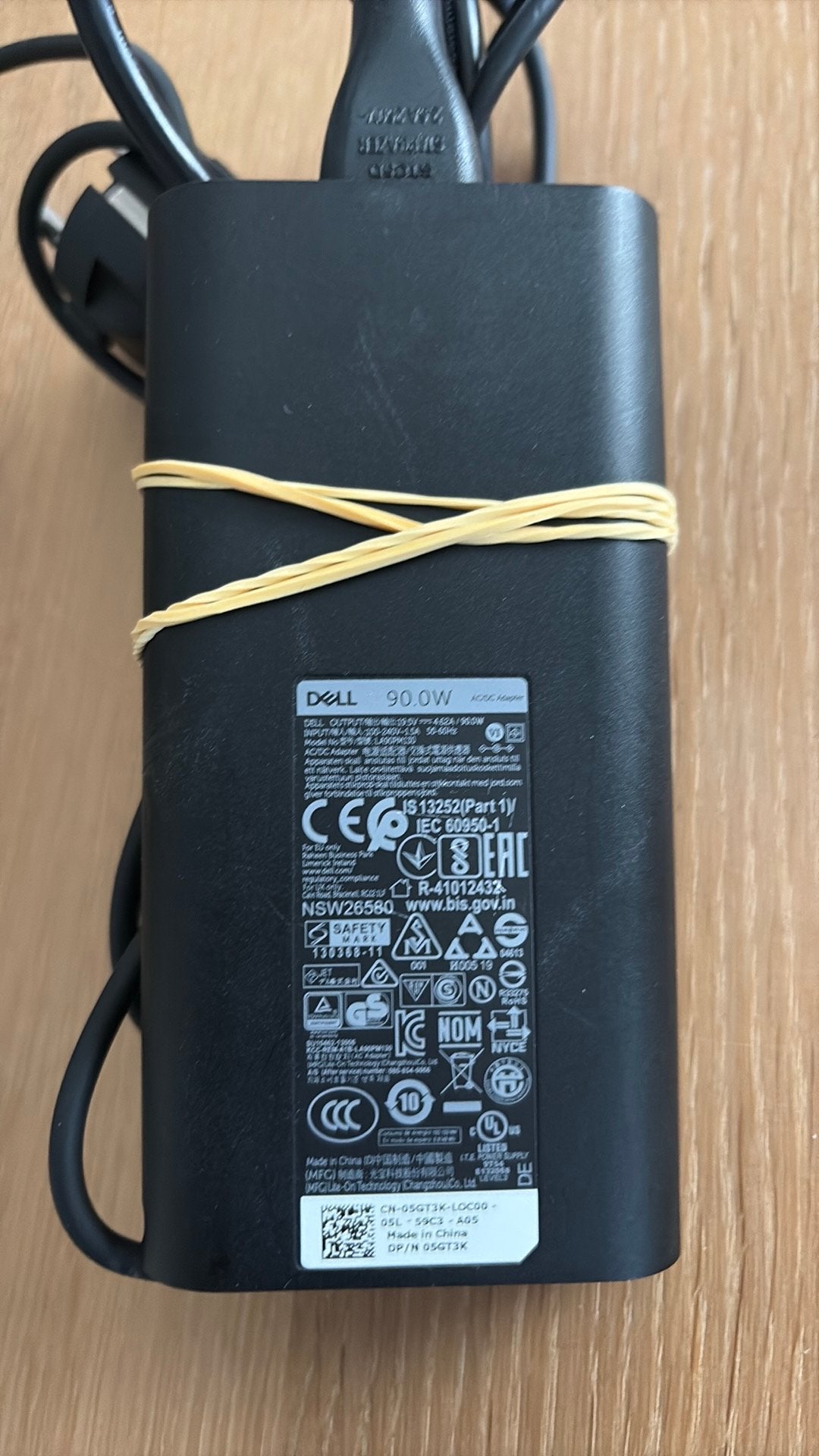 Originele Dell laptopvoeding 90 watt, Informatique & Logiciels, Chargeurs d'ordinateur portable, Enlèvement ou Envoi, Comme neuf