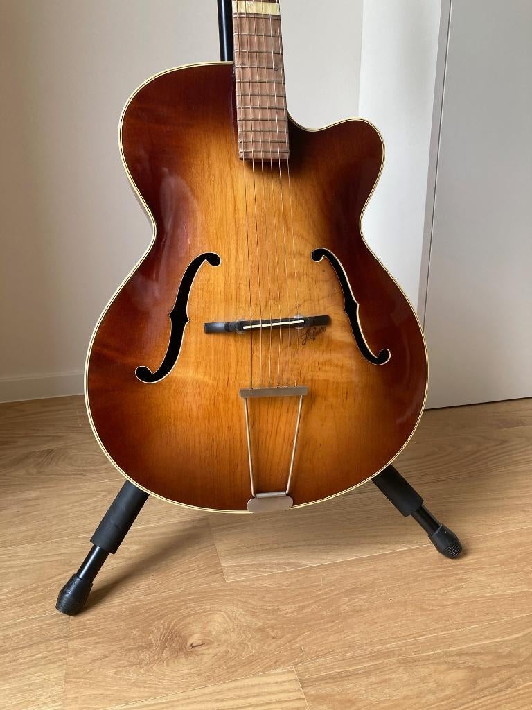 Höfner 455/S Archtop, Muziek en Instrumenten, Snaarinstrumenten | Gitaren | Akoestisch, Ophalen, Gebruikt, Western- of Steelstringgitaar