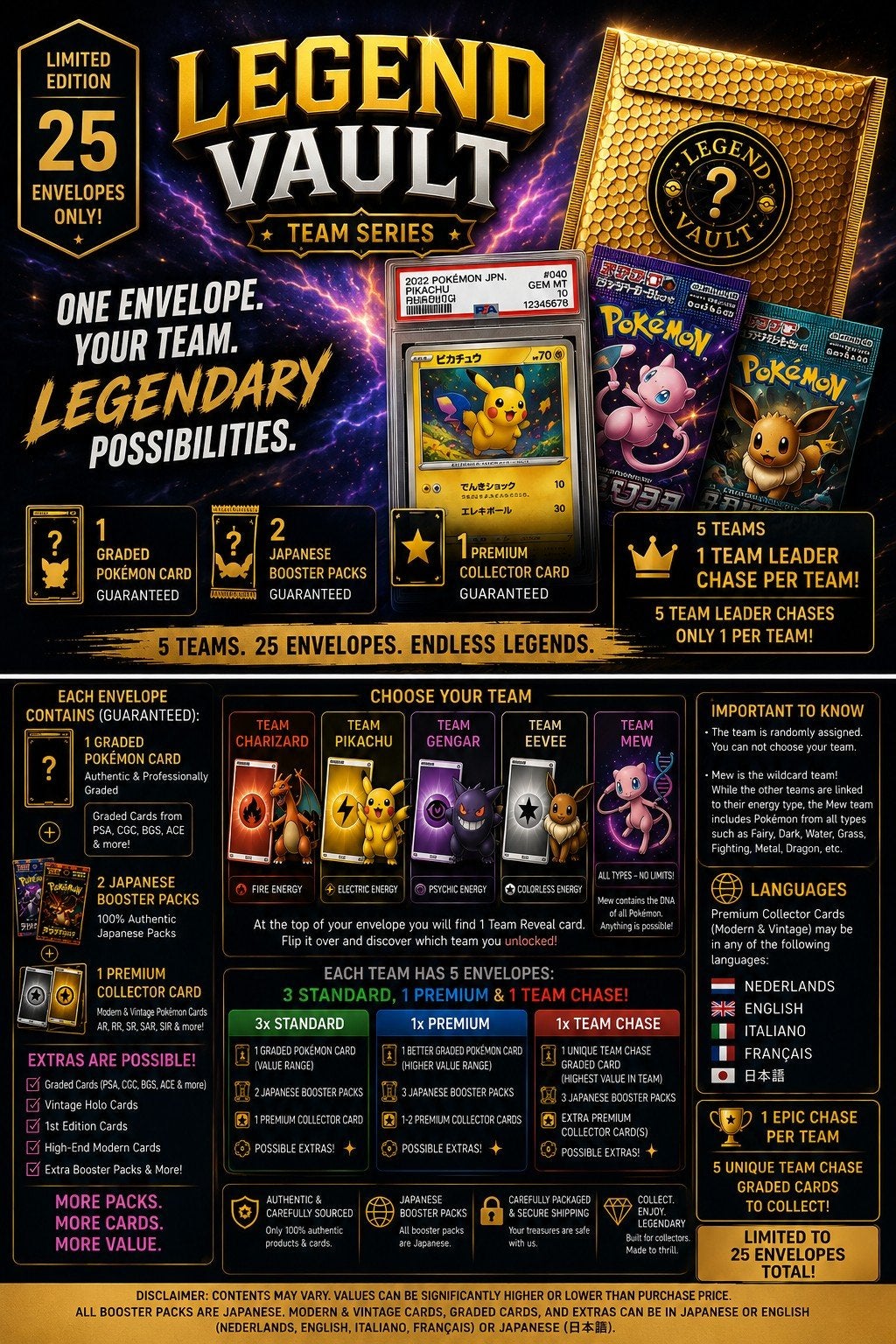 Legend Vault – Pokémon Team Series | Limited Edition, Envoi, Neuf, Booster