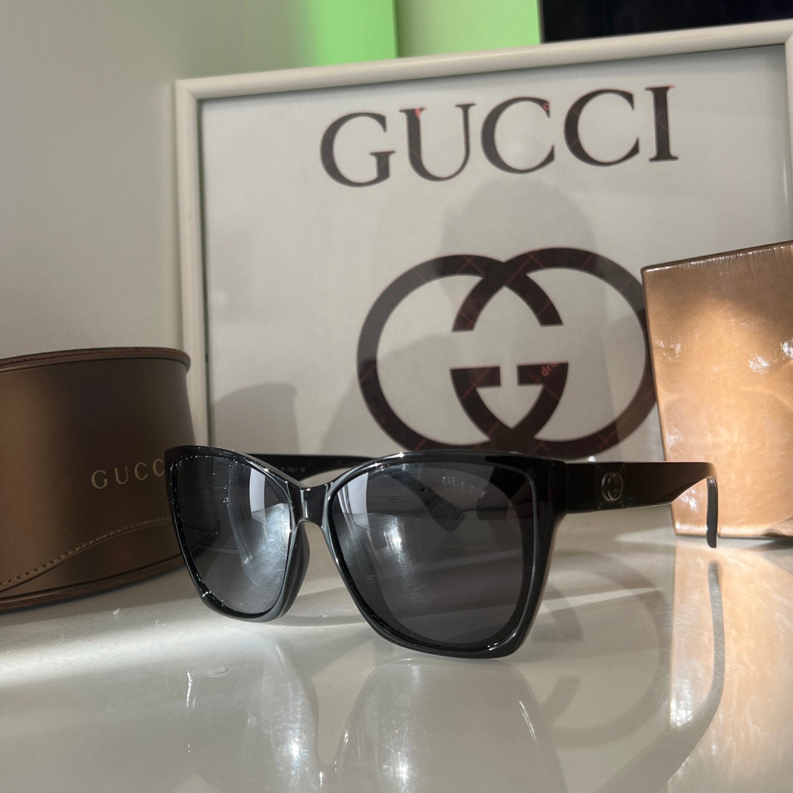 lunettes de soleil gucci femme, Enlèvement ou Envoi, Comme neuf, Lunettes