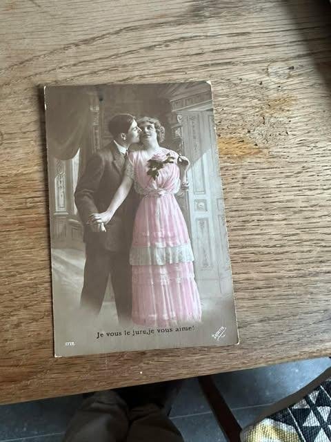 postkaart carte postale je vous le jure je vos aime 1916, Verzamelen, Ophalen of Verzenden, Voor 1920, Gelopen, Overige thema's