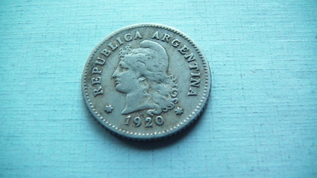 RESERVE MICHEL argentine 10 centavos 1920, Enlèvement